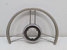 VINTAGE  1940 OLDSMOBILE CAR STEERING WHEEL HORN RING CHROME TRIM BEZEL 