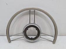 VINTAGE  1940 OLDSMOBILE CAR STEERING WHEEL HORN RING CHROME TRIM BEZEL 