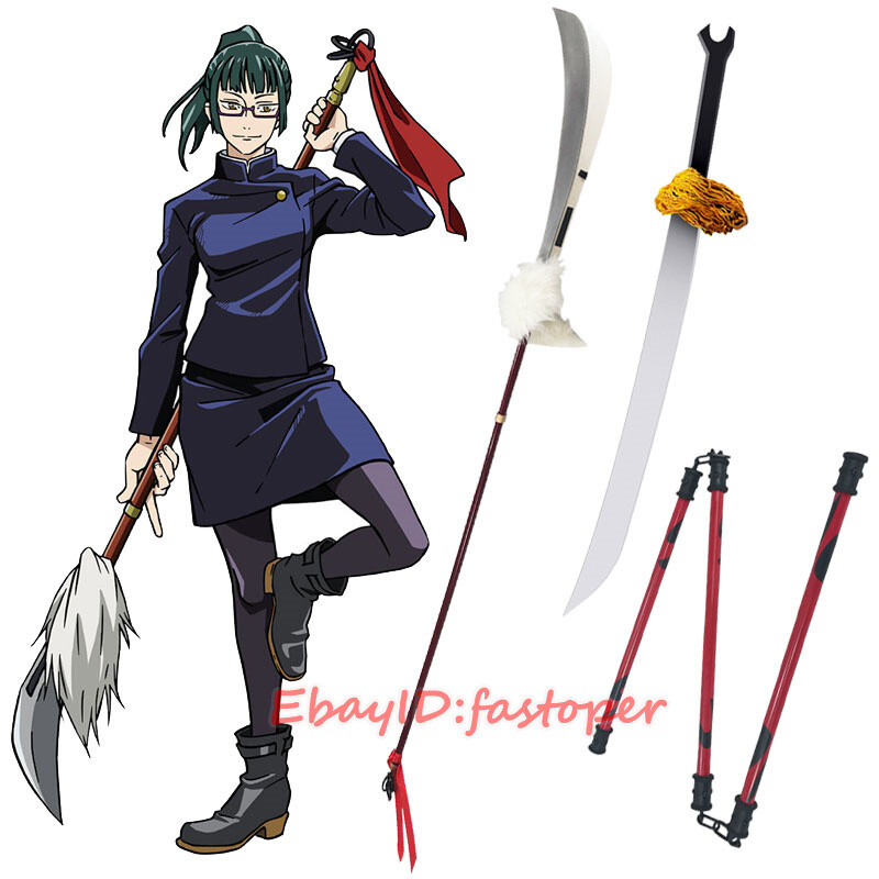 Jujutsu Kaisen Zenin Maki Cosplay Prop Weapon Sword Naginata Three