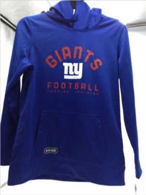 New York Giants Backfield Combine Authentic Pullover Hoodie Royal Small
