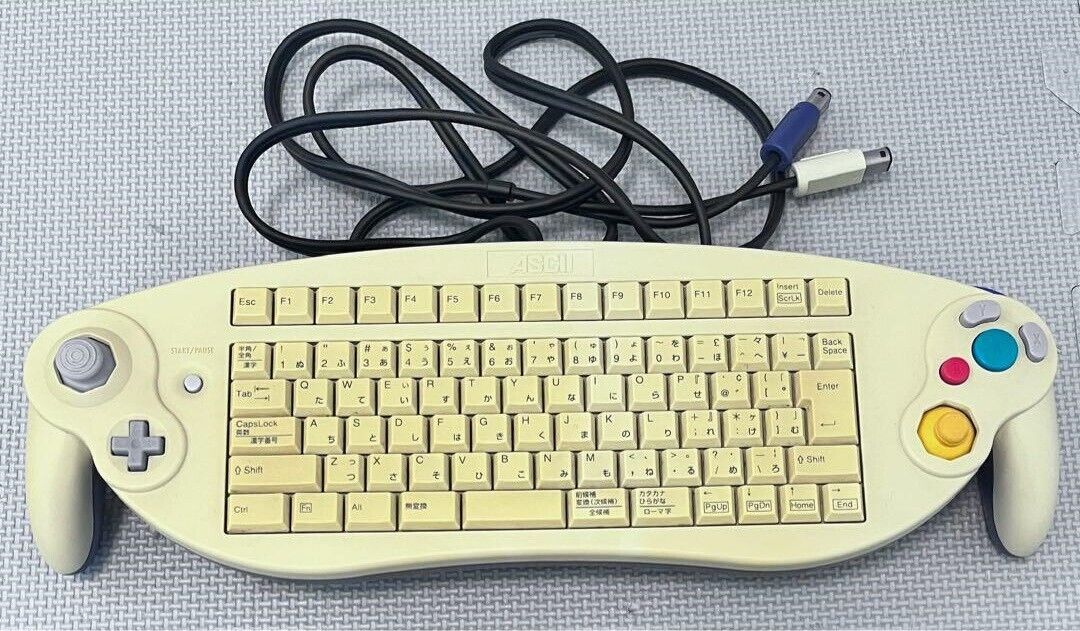 Nintendo GameCube Ascii Keyboard Controller White ASC-1901PO Nintendo GameCube Ascii Keyboard Controller White ASC-1901PO