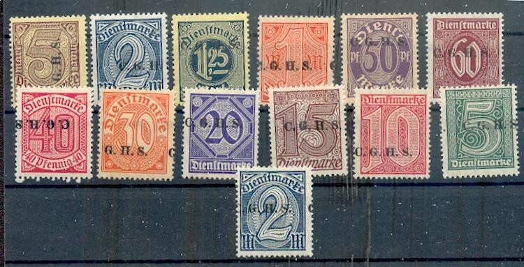 Upper Silesia Service 8/20 SET** MNH MINT NEVER HINGED (69697)