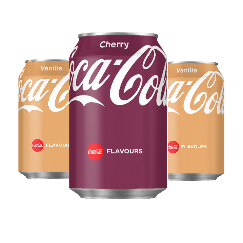 Coca Cola Vanilla 2x24, Coca Cola Cherry 1x24 (72 x 0,33l latas)