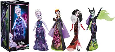 Hasbro Disney Classic VILLAINS 4-pack! Black & Brights Collection Fashion Dolls