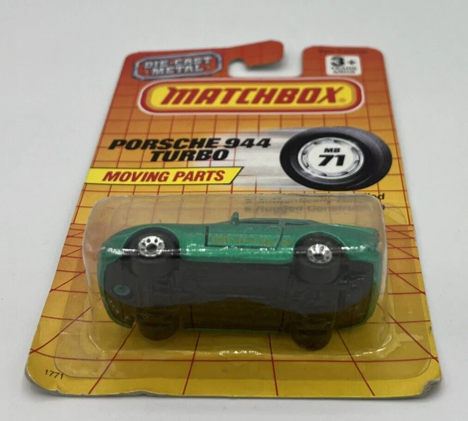 Matchbox 1990 Vintage Superfast MB 71 verde Porsche 944 Turbo nuevo en tarjeta Foto 4 de 4