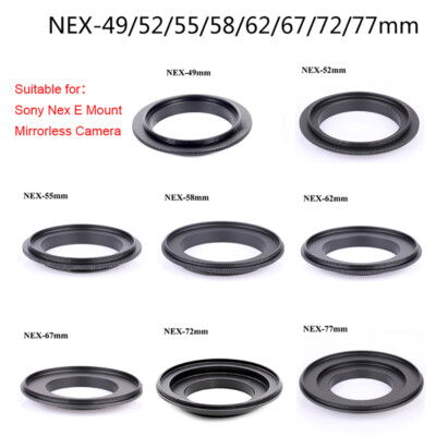 49 52 55 58 62 67 72 77mm Macro Reverse Lens adapter for Sony NEX E Mount