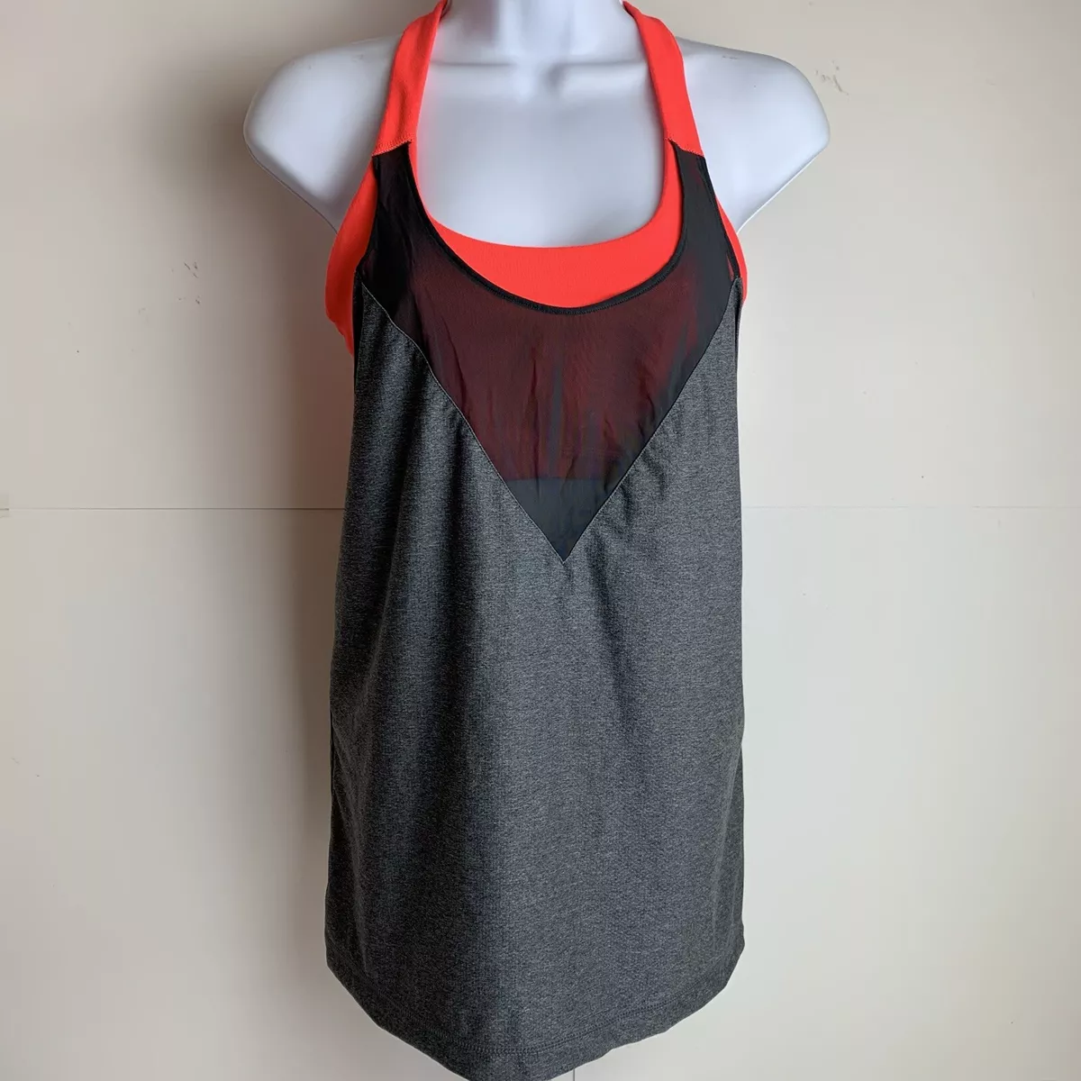 Under armour Womens Built In Sports Bra Athletic Gray Tank Top