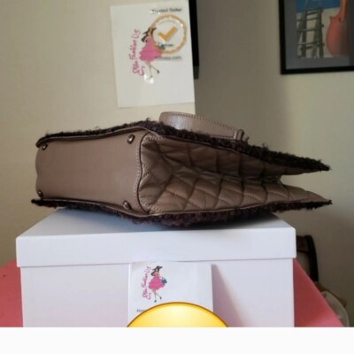 $5,500 CHANEL Brown Calfskin Leather silver hw GST Grand Shopping