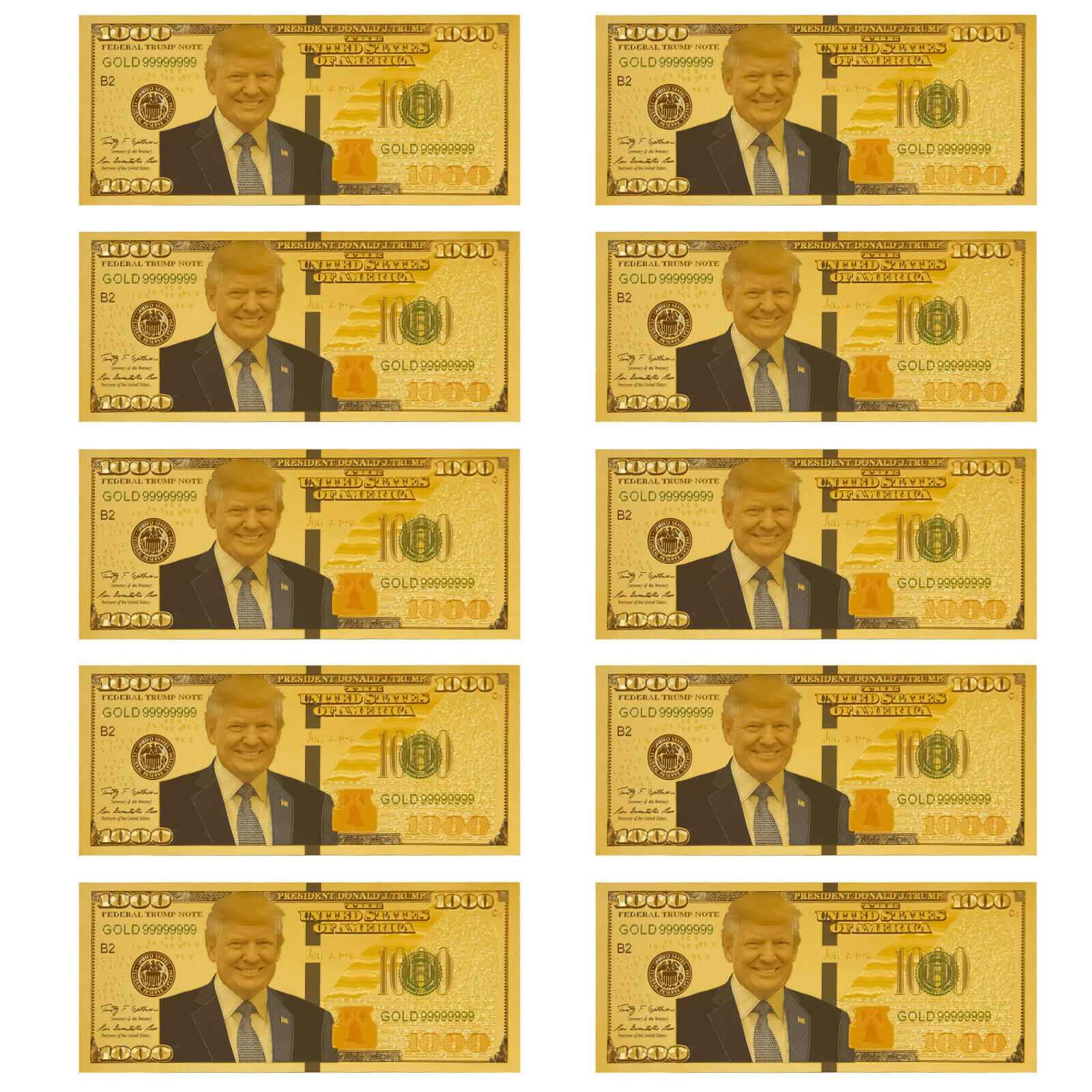  LONG7INES 1000 Dollar Donald Trump Bill Banknote, One