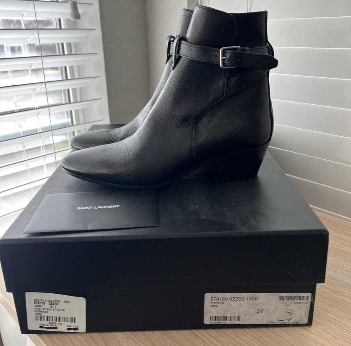 Stivaletti Saint Laurent YSL SAINT Blake 40 jodhpur taglia 37 NUOVI
