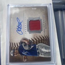 2015 Bowman Inception Auto Relic #iar-cb Christian Binford Rpa 