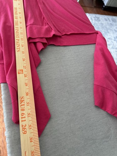 Lane Bryant Womens Hot Pink Fly Away Cardigan Size 26/28 Asymmetric Open Front - Picture 7 of 7