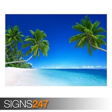 TROPICAL BEACH PARADISE poster of animals in vivid photo prints A0 A1 A2 A3 A4