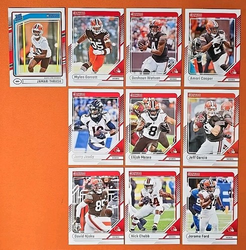 🟤🟠🟤 2024 DONRUSS CLEVELAND BROWNS COMPLETE BASE TEAM SET (10 CARD LOT)🟠🟤🟠 - Bild 1 von 11