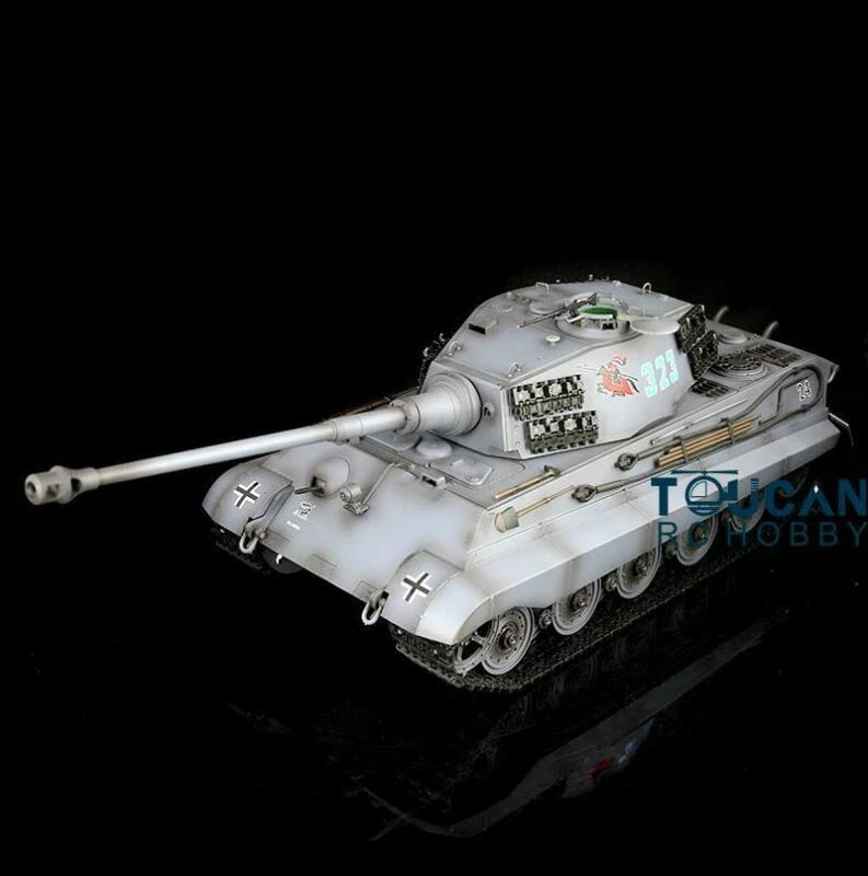 1/16 7.0 Henglong German King Tiger Plastic RTR 3888A RC Tank 360°Turret Gray - Image 3 of 4