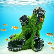 Aquarium Moss Log Cave Fish Tank Decoration Shrimp Hide Breeding Shelter Betta