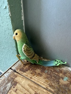 alter Vogel grüner Wellensittich ''Hansi'' Steifftier Steiff Plüschtier Vintage