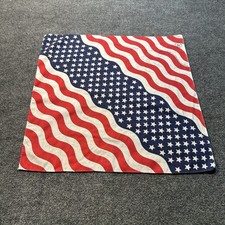 American Flag Geometric Print Bandana Cotton Made In The USA 20  x 20  New