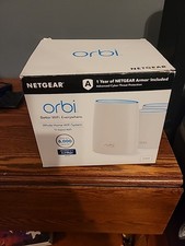 NETGEAR Orbi RBK43S Tri-Band Mesh Whole Home Wi-Fi System 3 Pack Pre-Owned