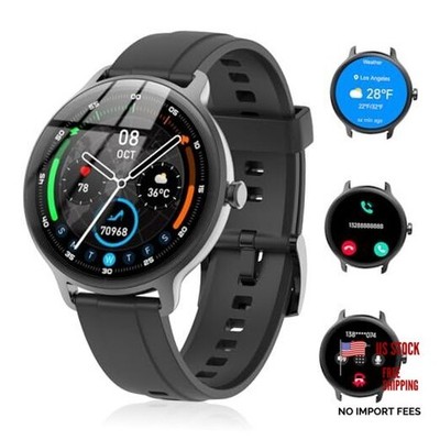 Deep Black AI-Powered Smart Watch for Men & Women - Answer/Make Calls