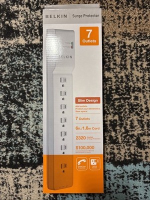 Belkin Surge Protector 7 Outlets BE107200-06 Brand New Free Shipping