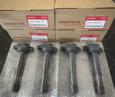#ad 4 PACK OEM Ignition Coils For 02 06 Honda 2.4L C1382 UF311 30520 PNA 007 Genuine $48.76