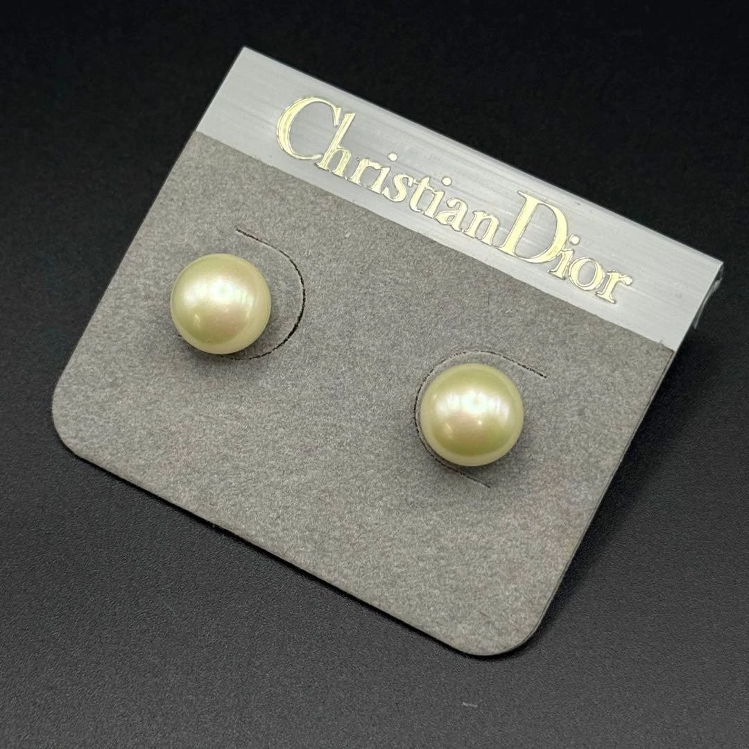 Dior White Pearl Fashion Earrings for sale | eBay