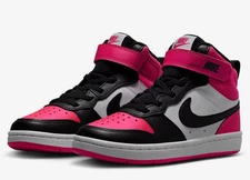 Little Kid's Nike Court Borough Mid 2 (PSV) White Fierce Pink Black HV0935 100