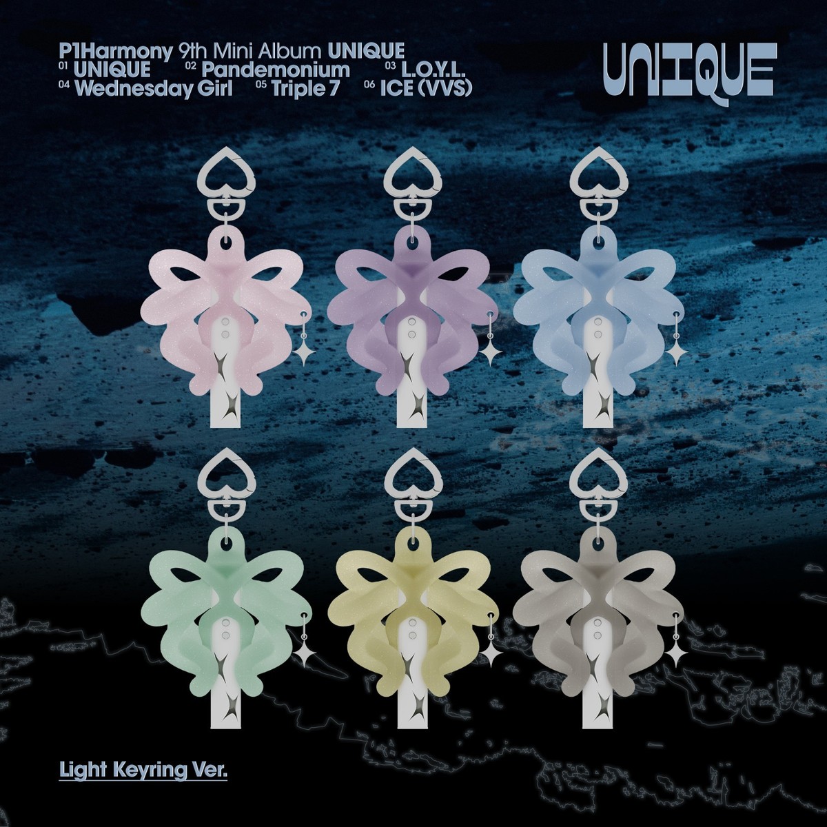 P1Harmony 9th Mini Album [UNIQUE] Light Keyring Ver. Mini CD+Book+