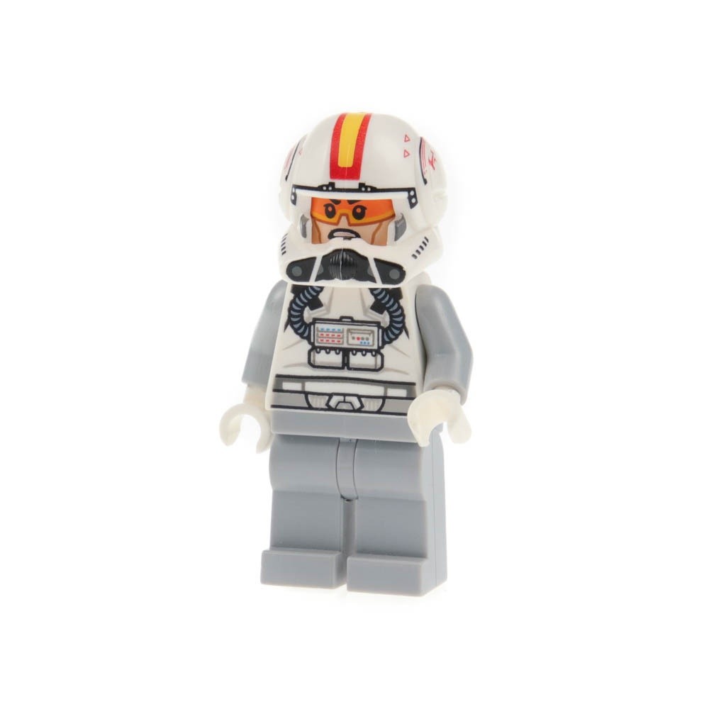 1x LEGO Mini Figurine Star Wars Episode 3 Clone Trooper Pilot Grey Helmet 75072