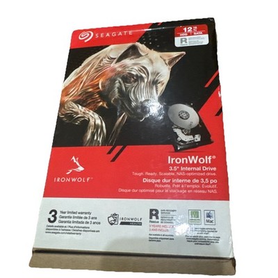 Brand New Seagate IronWolf 12TB NAS HDD 3.5'' SATA 7200RPM 256MB ST12000VNZ008