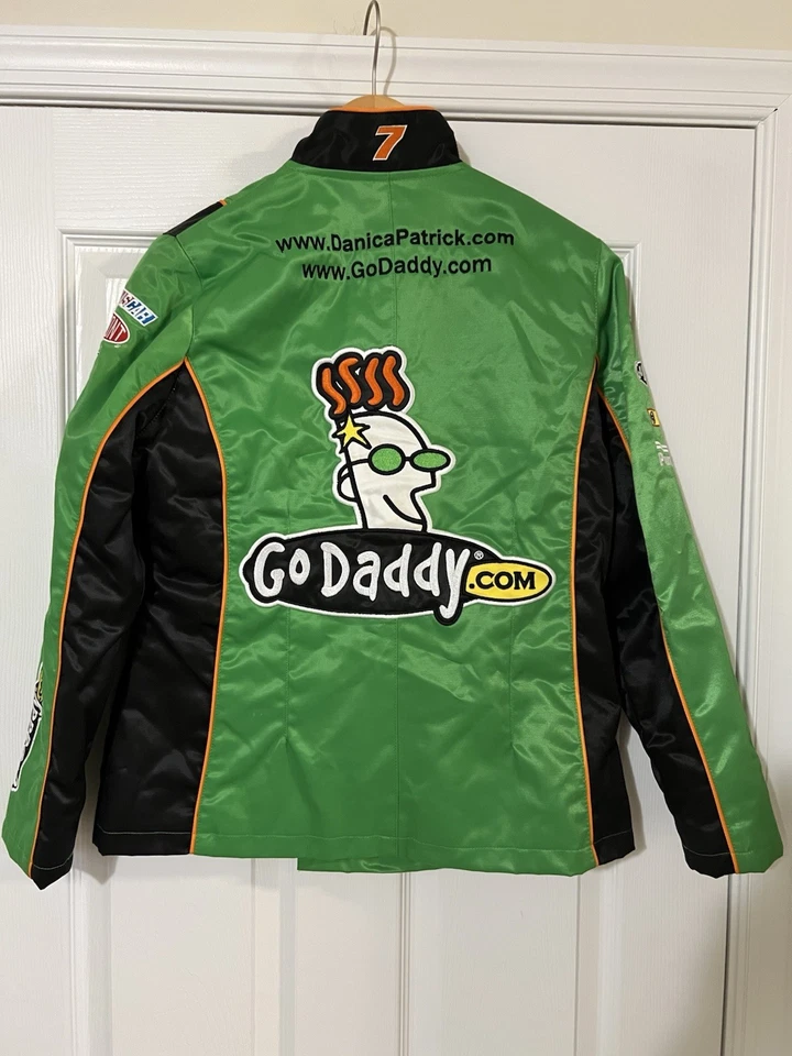 Chaqueta de carreras para mujer Chase Authentics NASCAR Go Daddy Danica Patrick #7 talla S Foto 2 de 4