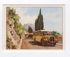 Transportation Trade Card (Bus). #35 Bus on Gandria Road, Lugano, Switzerland