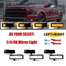LED Side Mirror Sequential Turn Signal Light Lamp For Ford 15-20 F150 F-150 2/4X