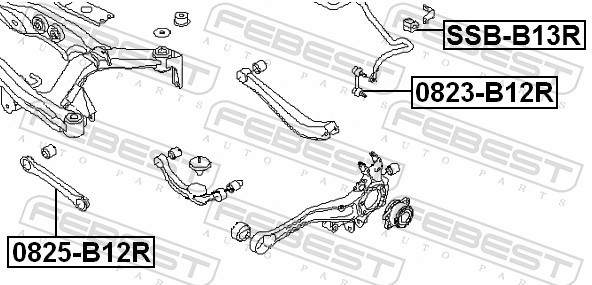 Fits FEBEST SSB-B13R REAR STABILIZER BAR BUSH D15