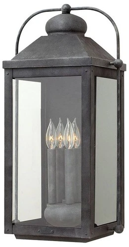 Anchorage 9 1/4" Wide Aged Zinc 4 Candle Outdoor Wall Light - Picture 2 of 10