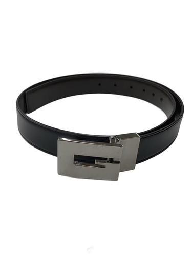 GUCCI Men's Leather Belt, Size 85, Size 34, Black, 05893/1766