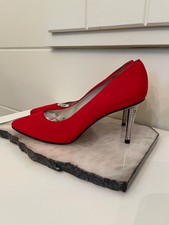 Red Stuart Weitzman Crystal Metal High Heel S...