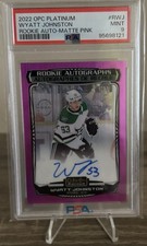 2022 OPC PLATINUM ROOKIE AUTOGRAPHS #RWJ WYATT JOHNSTON ROOKIE AUTO-MATTE PINK