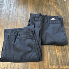 2 Pairs Of Dickies Work Pants Uniform Navy Blue Men Size 38 x 30 Side Pocket