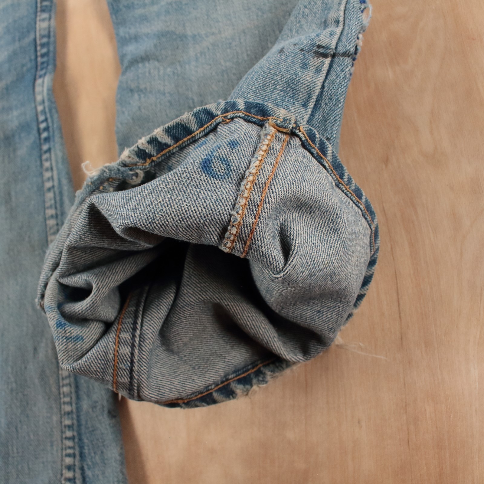 LEVI'S Orange Tab patchwork hippy flare denim jea… - image 12