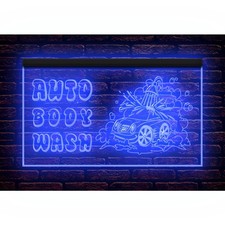 Auto Body Wash Shop Car Vehicle Company Business illuminated Display Neon Sign