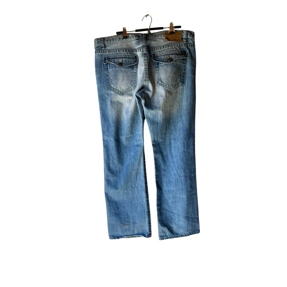 MEK DENIM USA Men’s Dusk Straight Distressed Denim Jeans - Flap Pockets - 42X34 - Image 3 of 4