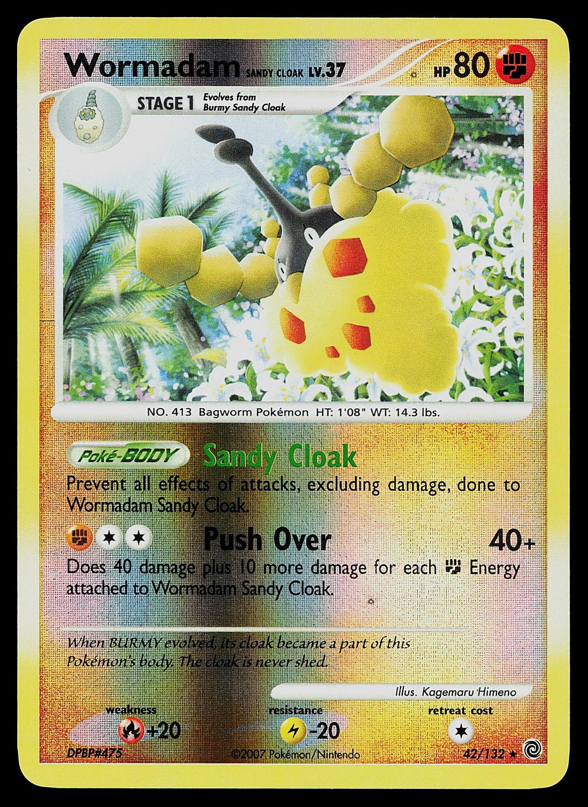 Pokemon Card - Wormadam Sandy Cloak Secret Wonders 42/132 Rare Reverse Holo
