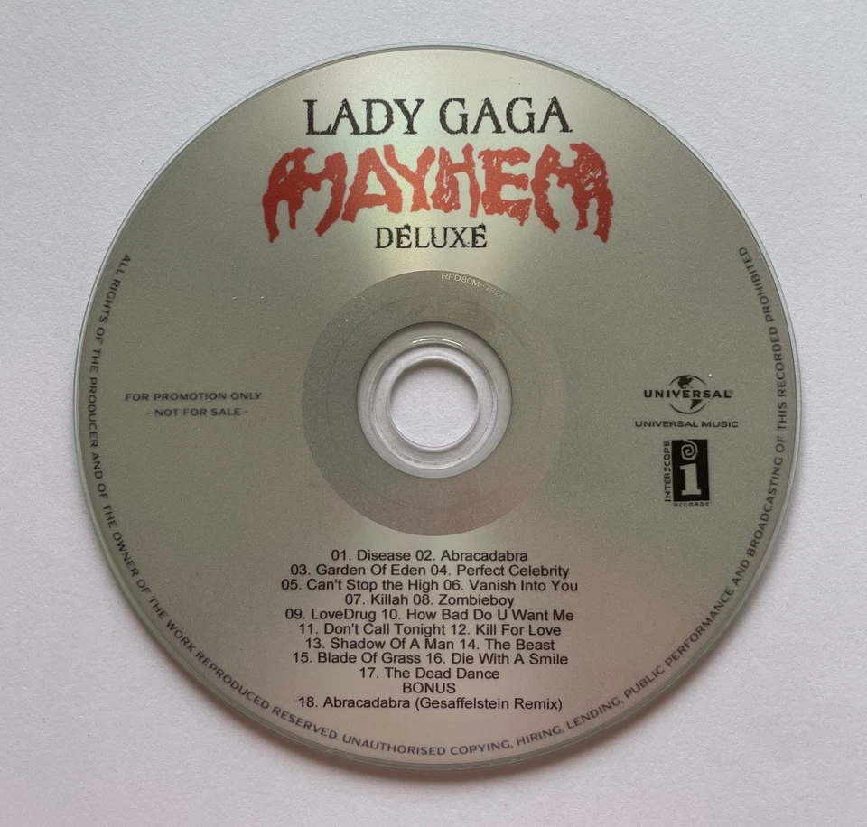 Lady Gaga - Mayhem (Deluxe) | 18 Tracks Promo CD Album - image 2 of 3