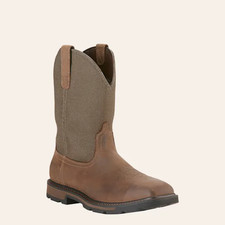 Ariat Men's Groundbreaker Brown Waterproof Square Steel Toe Work Boot