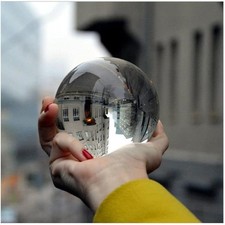 VEKDONE Men Tops Optical Glass Reflective Spheres, K9 Crystal Sphere, Clear