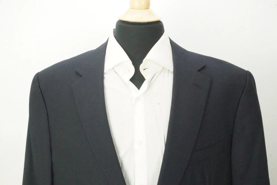 Chaqueta Abrigo Deportivo Ralph Lauren Etiqueta Púrpura Azul Marino Rayas 100% Cachemira Talla 46R Foto 2 de 4