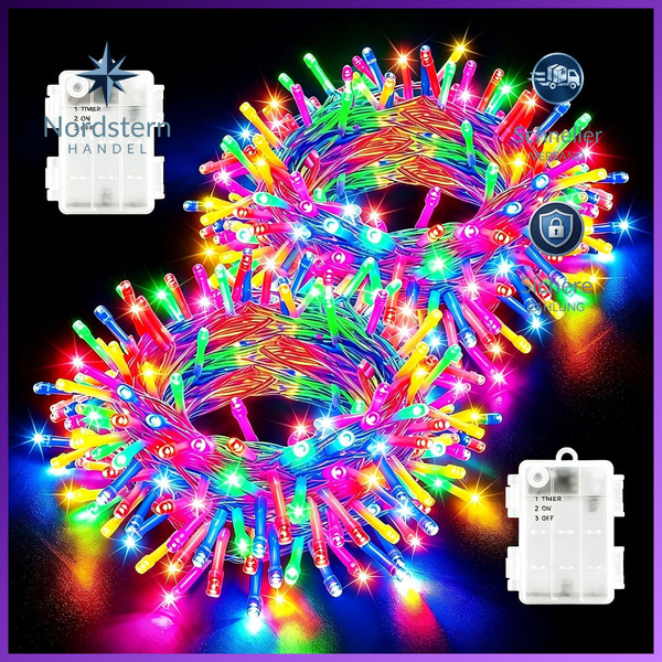 Lichterkette Batterie 10M 100Er LED IP65 Wasserdicht FüR AußEn Innen-image