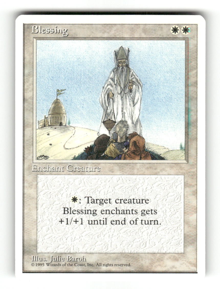 Blessing Rare Fourth Edition Magic: The Gathering Near Mint